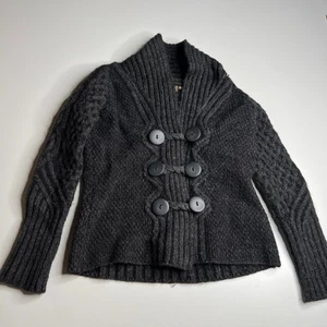 Cárdigan suéter para mujer Inis Crafts 100 % lana merino Irlanda tejido con botones - Imagen 1 de 6