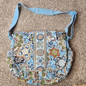 Vera Bradley Messenger Laptoptasche in Bali Blau Hippie Hipster Frühling - Bild 1 von 15