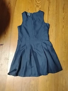 George Navy Blue Pleated Front Sleeveless Girl’s School Uniform Size 8 - Picture 1 of 6
