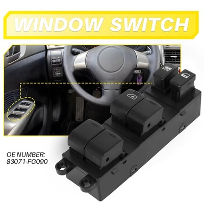 Interruptor de ventana Driver Master Power Front 83071FG090 para Subaru Forester 2008-2013 Foto 1 de 4