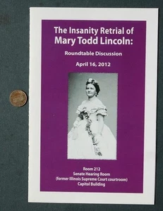 Springfield Illinois Old State Capitol Abraham Mary Lincoln Insanity program --- - Picture 1 of 1