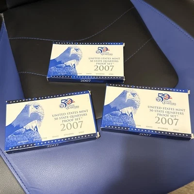 United States Mint 50 State Quarters Proof Set 2007 3 Packs - Image 1 of 4