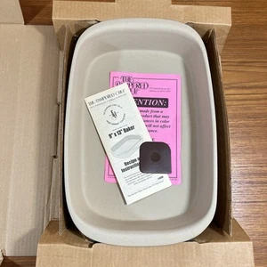 Pampered Chef Steinzeug Bäcker Tiefe Schale Kasserolle Lasagne Pfanne Groß 9" x 13" NEU - Bild 1 von 7