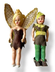 Vintage 1950’s Walt Disney’s Peter Pan and Tinker Bell Dolls Duchess Doll Corp - Bild 1 von 2