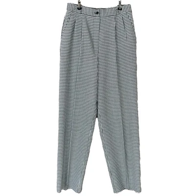 Norton McNaughton Houndstooth Dress Pants Size 10 Black White Pleated Officewear - Image 1 of 4