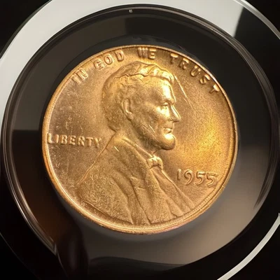 Multi Error 1955 LINCOLN CENT MS WDDO-003 CRACKED SKULL POOR MANS DDO Die Chip - Image 1 of 4