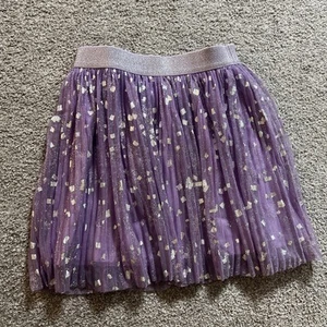 NEW J Crew Crewcuts 8 Sparkle Tulle Pleated Skirt CE465 Purple Silver Swifty NWT - Picture 1 of 7