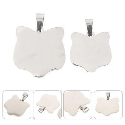  2 Pcs Tag ID Per Animali Domestici Piastrine Cani Acciaio Inossidabile - Immagine 1 di 4