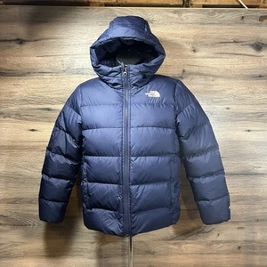 The North Face Giacca Giovanile Media 10-12 Navy 550 Piumino Piumino Cappotto - Foto 1 di 8