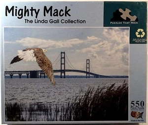 Mighty Mack Bald Eagle In Flight Linda Gail 550 pc 18" X 24" Puzzles That Rock - Picture 1 of 1