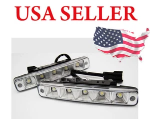 Bombilla blanca universal de 5 LED 7,5" DRL luz antiniebla diurna para CHEVY FORD GMC - Imagen 1 de 5