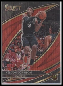 Panini Select #279 2019-20 Keldon Johnson Red Wave Prizm RC Courtside Rookie SP - Imagen 1 de 2