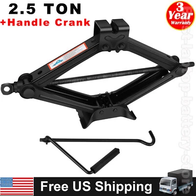 2.5 Ton Scissor Jack Car Heavy Duty Garage Tire Wheel Lug Handle Crank Tool Kit - Image 1 of 4