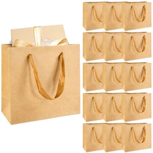 Thickened Kraft Paper Gift Bags Wedding Favor Storage Tote Handbag With Handles - Picture 1 of 12