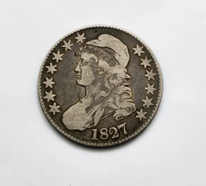 1827 Capped Bust Half Dollar Fine/F Square Base 2 - Bild 1 von 2
