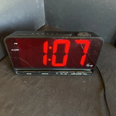 Equity Large 3" LED Digital Alarm Clock Model 3009531 Works Great! See Picture - Image 1 of 4
