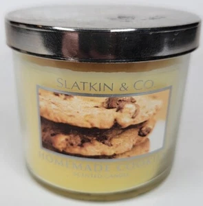 SLATKIN & CO BATH & BODY WORKS HOMEMADE COOKIES SCENTED 4OZ SINGLE WICK CANDLE - Picture 1 of 5