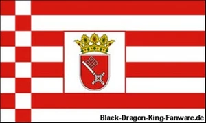 Bandera de Bremen + 90 x 150 cm + nueva +con ojales de latón para izar + - Imagen 1 de 1