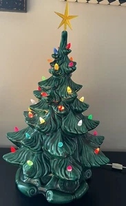 Atlantic Form 17" Keramik Weihnachtsbaum 2 Stück Vintage Deko - Bild 1 von 18