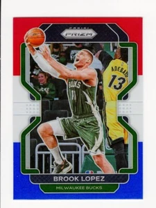 2021-22 Panini Prizm Basketball Brook Lopez Red White and Blue Prizm - Picture 1 of 2
