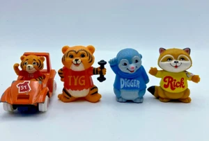 4 Vintage 1980er Shirt Tales PVC Figuren Spielzeug 2" groß Rick Digger TYG & Ertl Auto - Bild 1 von 9