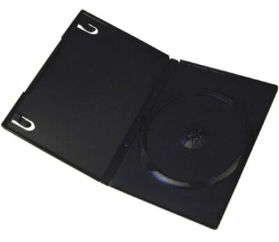 New Standard Black 1-Disc DVD Replacement 14mm Case Premium Movie Storage Shell - Image 1 of 4