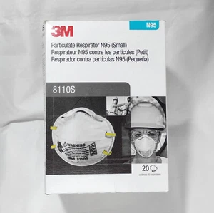 3M 8110S SMALL N95 Dust Particulate Respirator Open Box 19 Masks Exp 1/29 - Picture 1 of 11