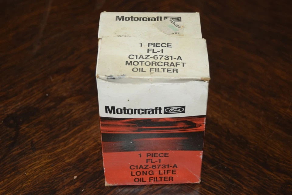 复古! NOS! 福特 Motorcraft FL-1 滤油器 C1AZ-6731-A / 1966 密封盒 — 第 1/4 张图片