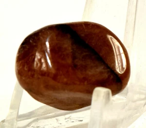 22mm 45ct Andalusite / Chiastolite Gemstone Crystal Mineral Tumbled Pebble Cab - Picture 1 of 4
