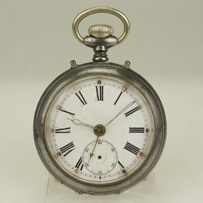 Rare! Antique Alarm Pocket Watch Men's no fusee duplex chronometer repeater RAR - Image 1 of 4