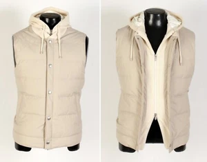 Brunello Cucinelli Nylon / Cashmere / Down Vest w/ Hood - L - New $3995 Retail - Picture 1 of 20