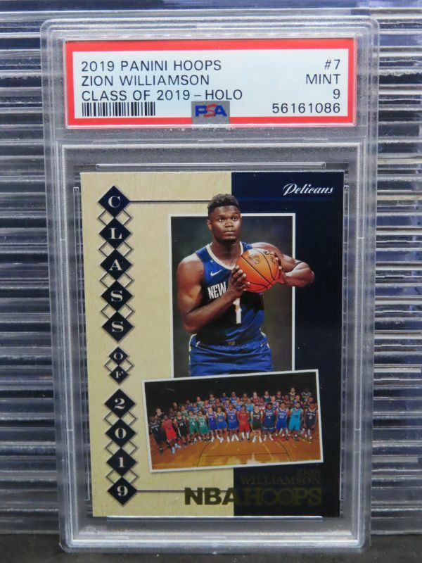 2019-20 Hoops Zion Williamson Holo Class Of 2019 RC #7 PSA 9 Mint Pelicans J494