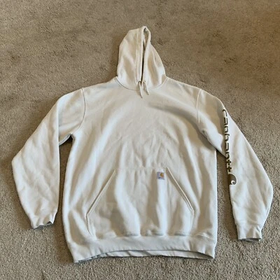 Sudadera con Capucha Carhartt Para Hombres Calce Suelto Logo Manga Gráfico Peso Medio Sudadera XL Marfil Foto 1 de 4