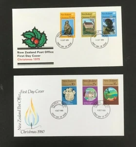 SC18 NEW ZEALAND 1979/80 Two FDC's Christmas - Picture 1 of 2
