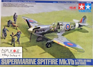 TAMIYA 1:48 Supermarine Spitfire Mk.Vb w/ 7 RAF Figures LTD EDT 89730 - RARE - Picture 1 of 23