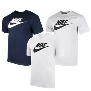 Nike Men's Athletic Wear Short Sleeve Logo Swoosh Printed Gym Active T-Shirt - Picture 1 of 31