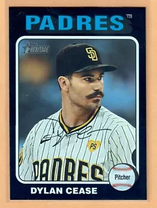 2024 Topps Heritage High Number Dylan Cease Black Border/50 Padres SP - Imagen 1 de 2