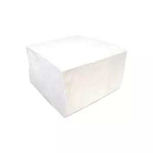 125 x servilletas blancas de 2 capas servilletas de cena 40 cm 4 pliegues tela de vajilla hecha en el Reino Unido - Imagen 1 de 6