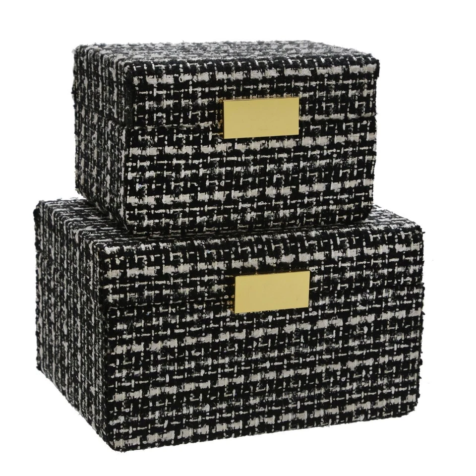 Tweed Fabric Decorative Boxes — 第 1/1 张图片