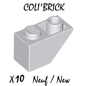 Lego 3665 - 10x Brique Toit / Slope, inverted 45 2x1 - Light Bluish Gray - NEUF - Picture 1 of 1