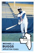 1982 Appleton Foxes Fritsch #26 Michael J Buggs Oakland California Baseball Card