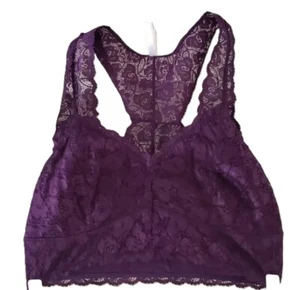 Bralette Gr. 2X Spitze Racerback lila BH weich gefüttert kabellos Zenana Outfitter - Bild 1 von 10
