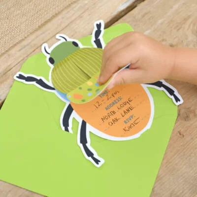 Pop Up Bug Party Invitations 5pk Insect Nature Kids Birthday Invite Decorations - Image 1 of 4