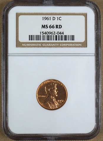 1961-D LINCOLN CENT NGC MS66RD Cover