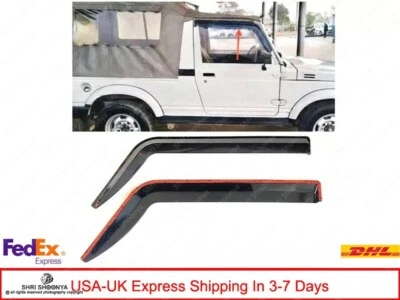 VISERA DE PUERTA SUZUKI SAMURAI PROTECTOR CONTRA EL CLIMA DEFLECTOR DE VIENTO IRROMPIBLE (JUEGO DE 2) Foto 1 de 4