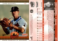 Jeff Bennett Signed 2005 MultiAd Nashville Sounds #7 Card *Autograph Den* Auto