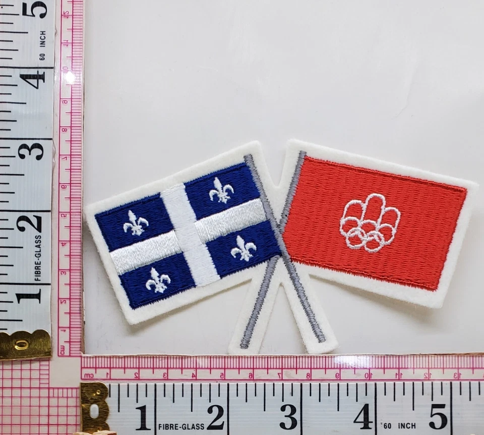 Montreal Quebec 1976 Olympics Flag Jacket Vest Patch Applique Crest - Image 1 of 1