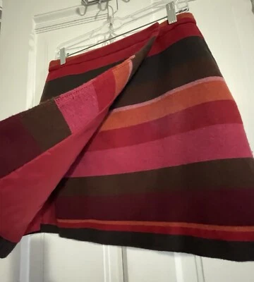 Minifalda bota envolvente loft mezcla de lana lavable moderna manta forrada rayas 6 Foto 1 de 4