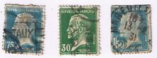 Stamps France 1923 Louis Pasteur 30c 75c & 1f50 Used