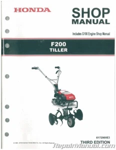 Honda F200 Tiller Shop Manual : 6172900E3 - Picture 1 of 1
